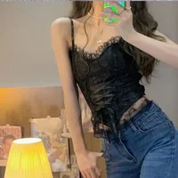 Vêtements pour femmes : Blouses, Crop tops sexy, Corsets, T-shirts à lacets, Camisoles, Débardeurs à fines bretelles, Gilets sans manches tendance 2