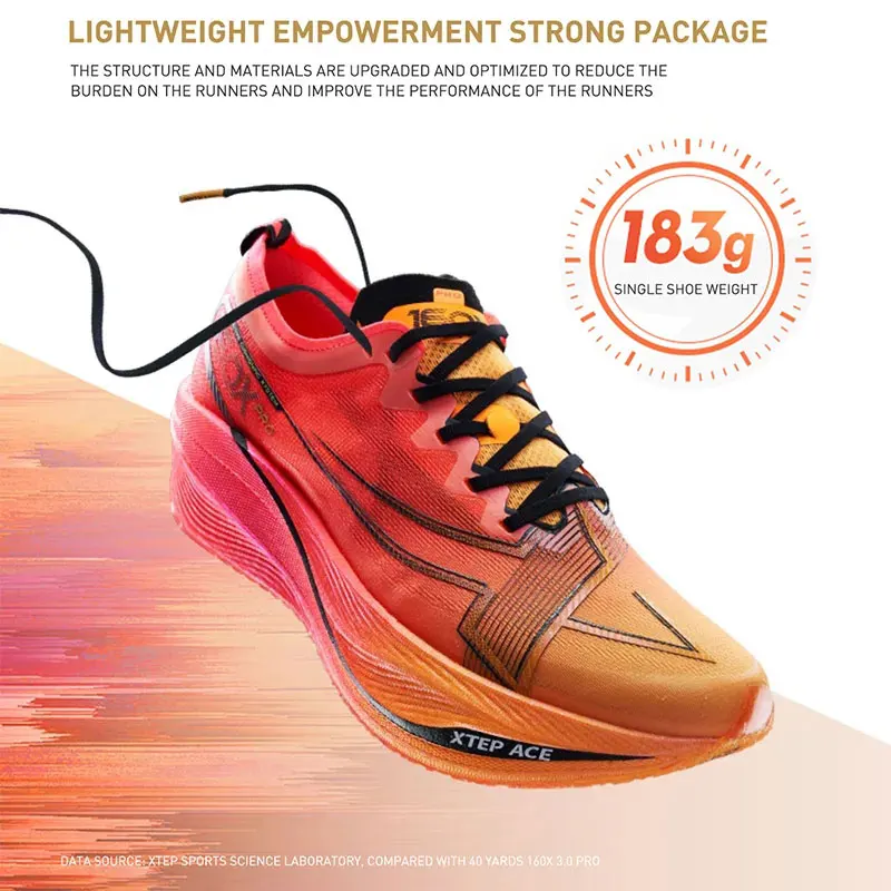 Xtep 160X 5.0 Pro Running Shoes Men Carbon Plate Professional 