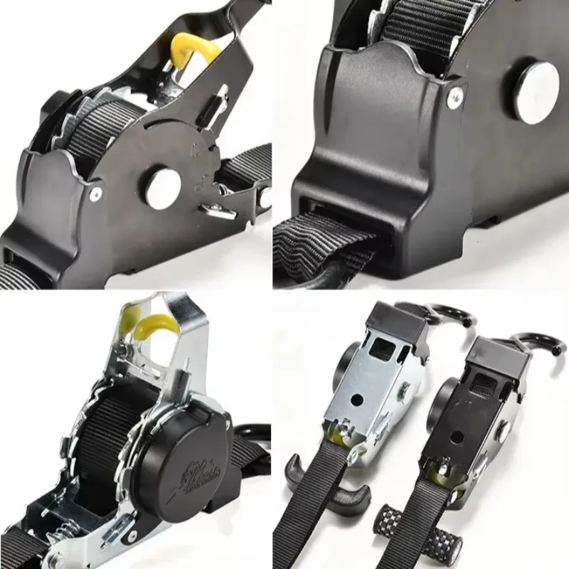 Auto Straps for Cargo Tape Retractable Belts for Motorcycles Ratchet Strap Load Luggage Strap Ratchet Tensioner Belt Car cargo straps cargo tie down strap tie down straps lashing strap
