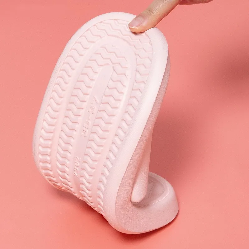 Men Thick Platform Cloud Slippers Summer Beach Eva Soft Sole Slide Sandals Leisure Men Ladies Indoor Bathroom Anti-Slip Shoes