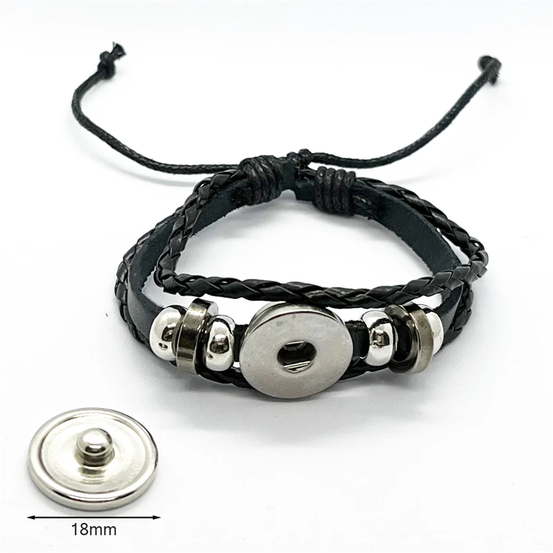 Gypsy Flag Romani Peoples Flag Leather Bracelets Glass Dome Snap Button Bracelet & Bangles Fashion Women Men Jewelry 3