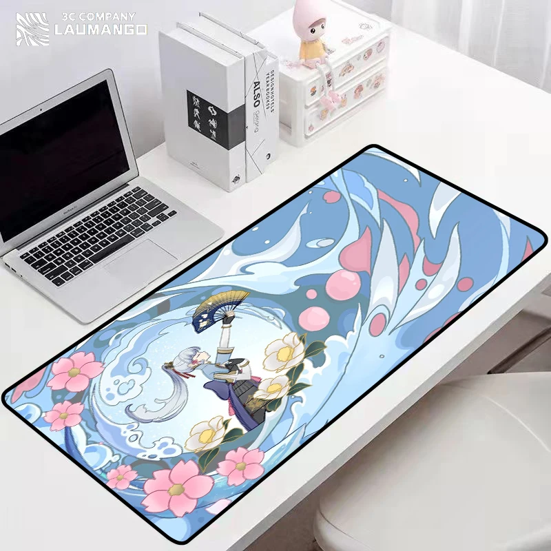 Large Mausepad Genshin Impact Коврик Для Мыши Gaming Laptops Gamer Keyboard Pad Pc Accessories Deskmat Mouse Rubber Mat Mousepad