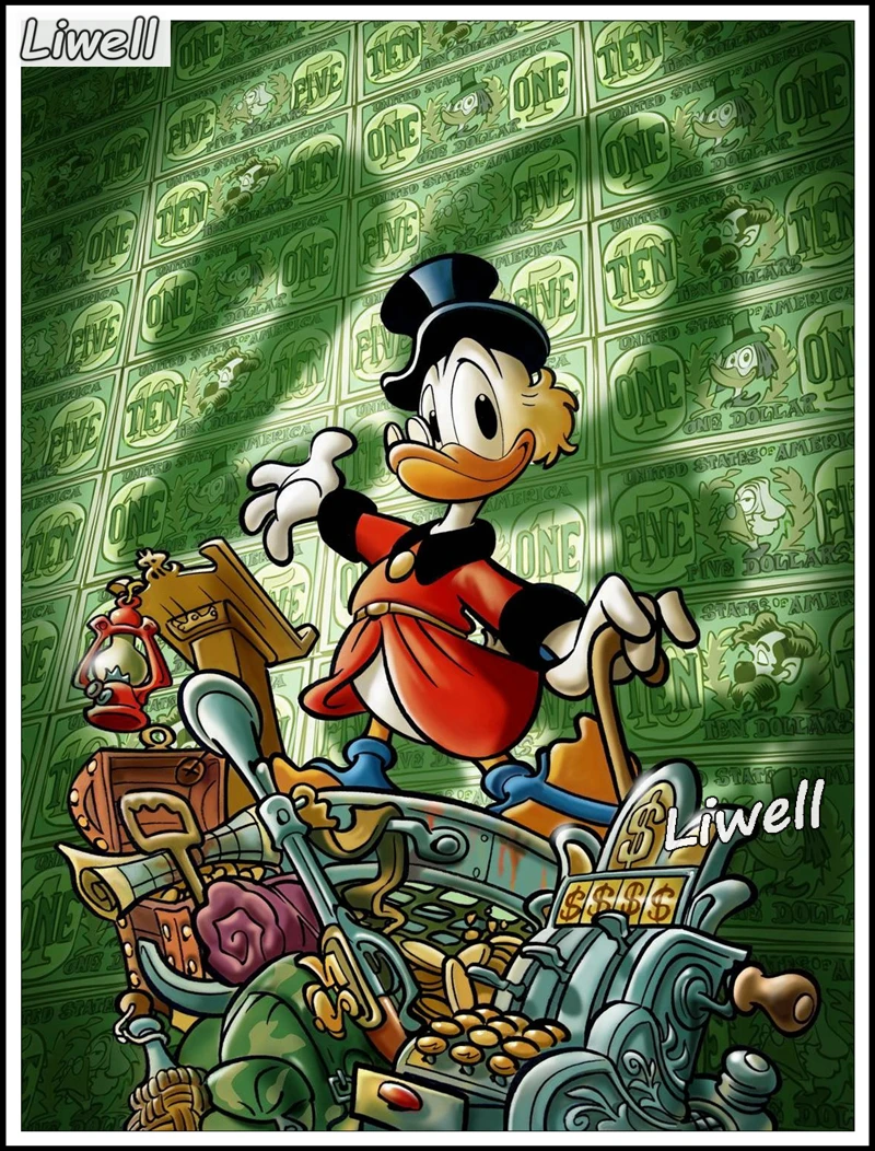 スクルージ・マクダック漫画ダイヤモンド塗装コンプリートキット