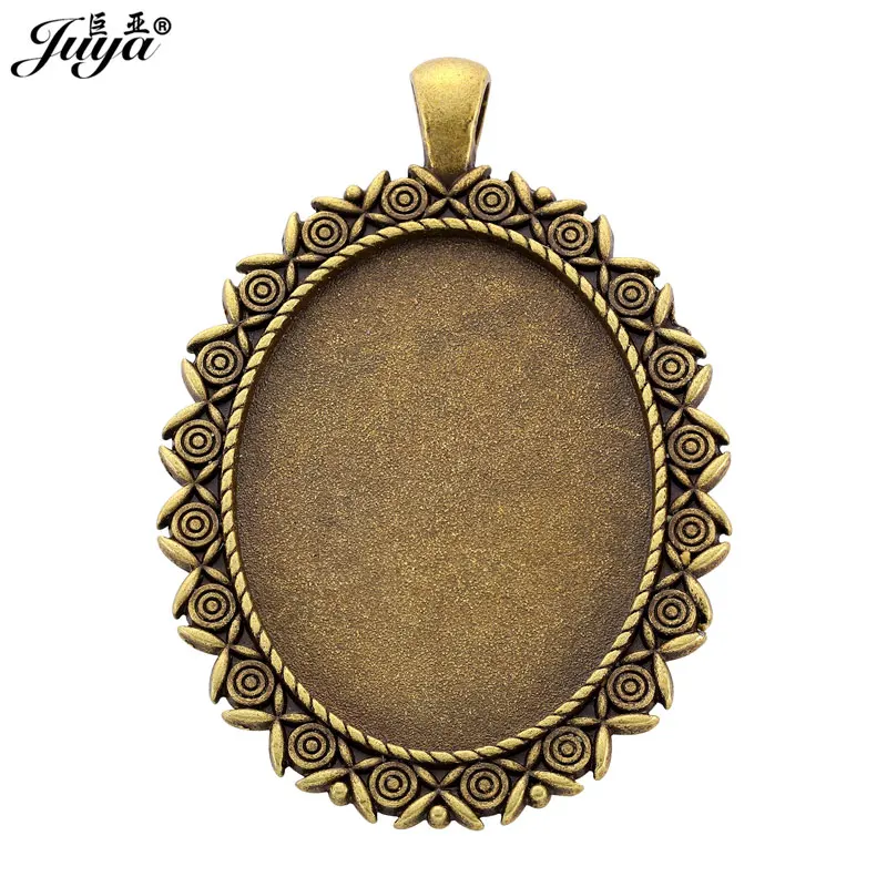 40 Pezzi Castoni Cabochon Ovali In Rame Per Gioielli - Base Vuota Per Spille E Fermagli, Stile Vintage