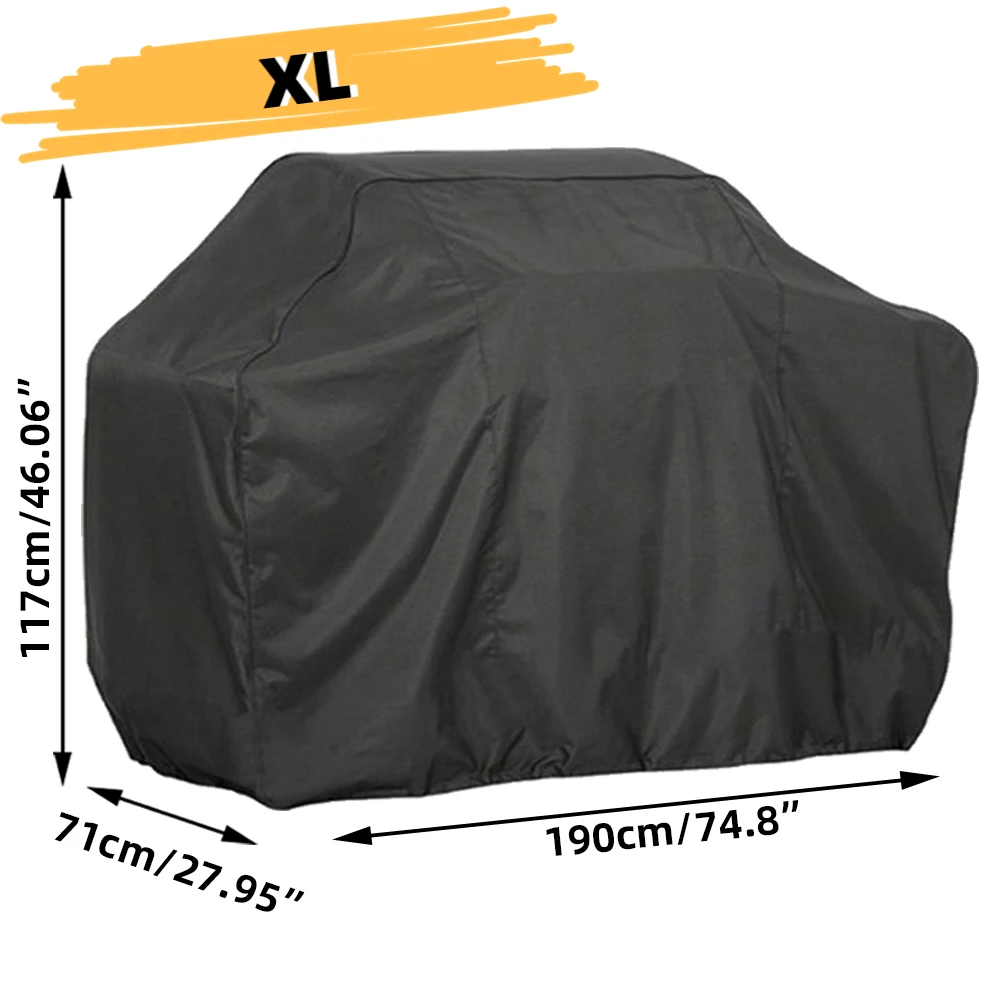 BBQ Cover Outdoor Dustproof Waterproof Oxford Cloth Multifunctional DustproofRainproof Outdoor Barbecue Stove Cover Circular grill cover