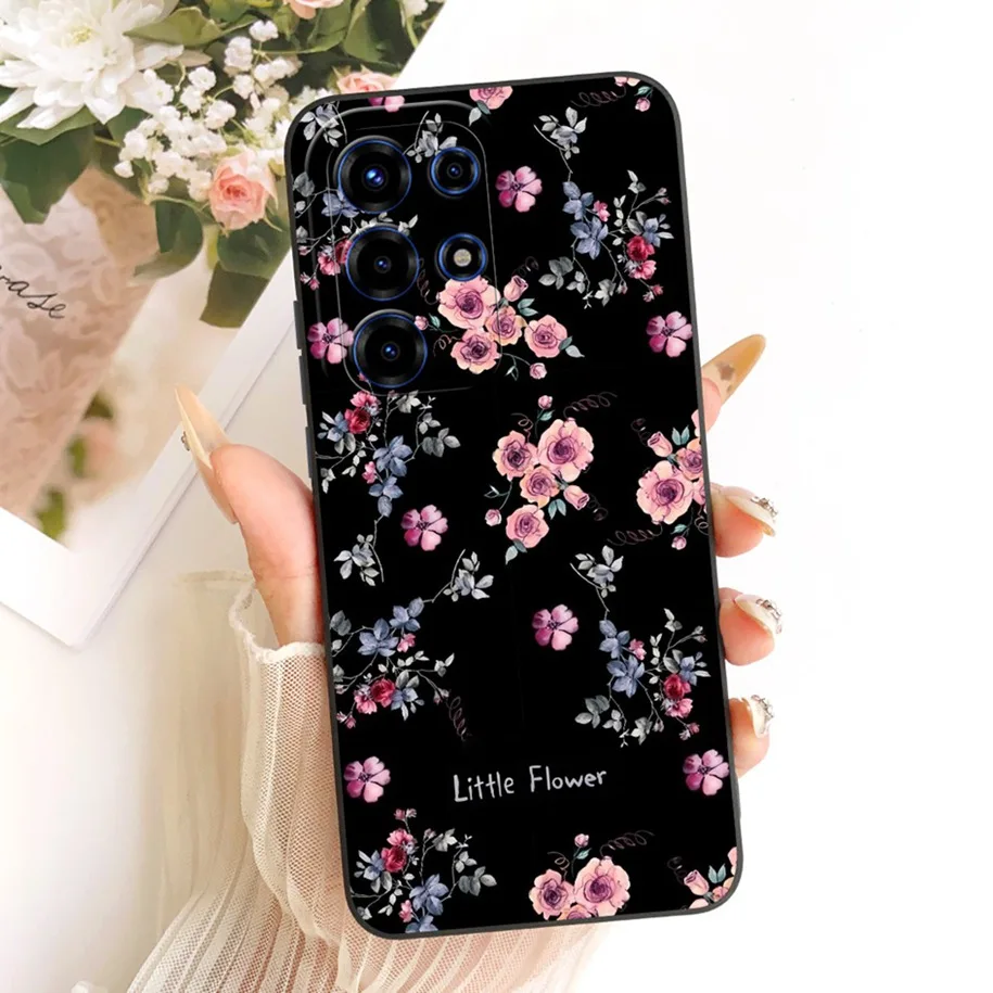 Floral Fashion Soft Silicone Bumper Phone Case in Pink