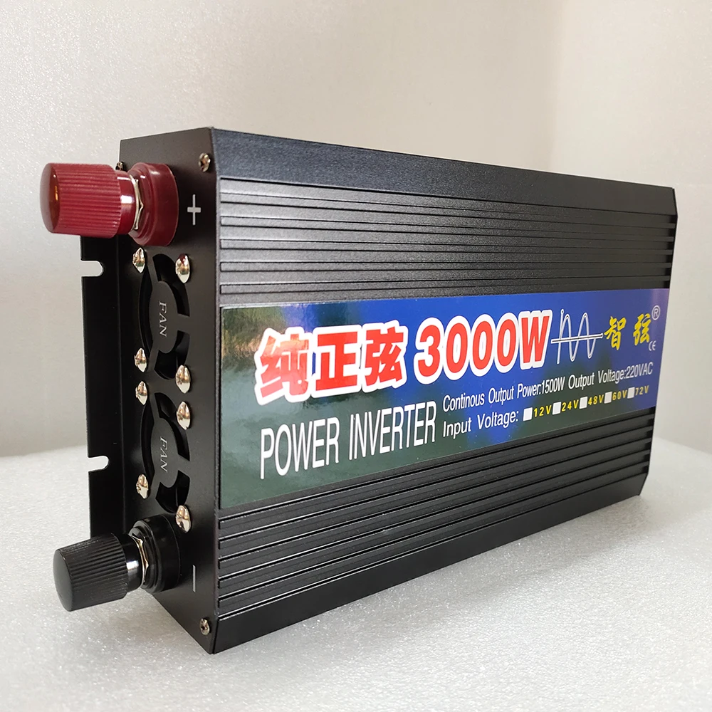 Galaxy Gang 3KW Pure Sine Wave Inverter DC 12V 24V 48V 60V To AC 110V 220V Transformer Power Converter Wind  Solar Inverter