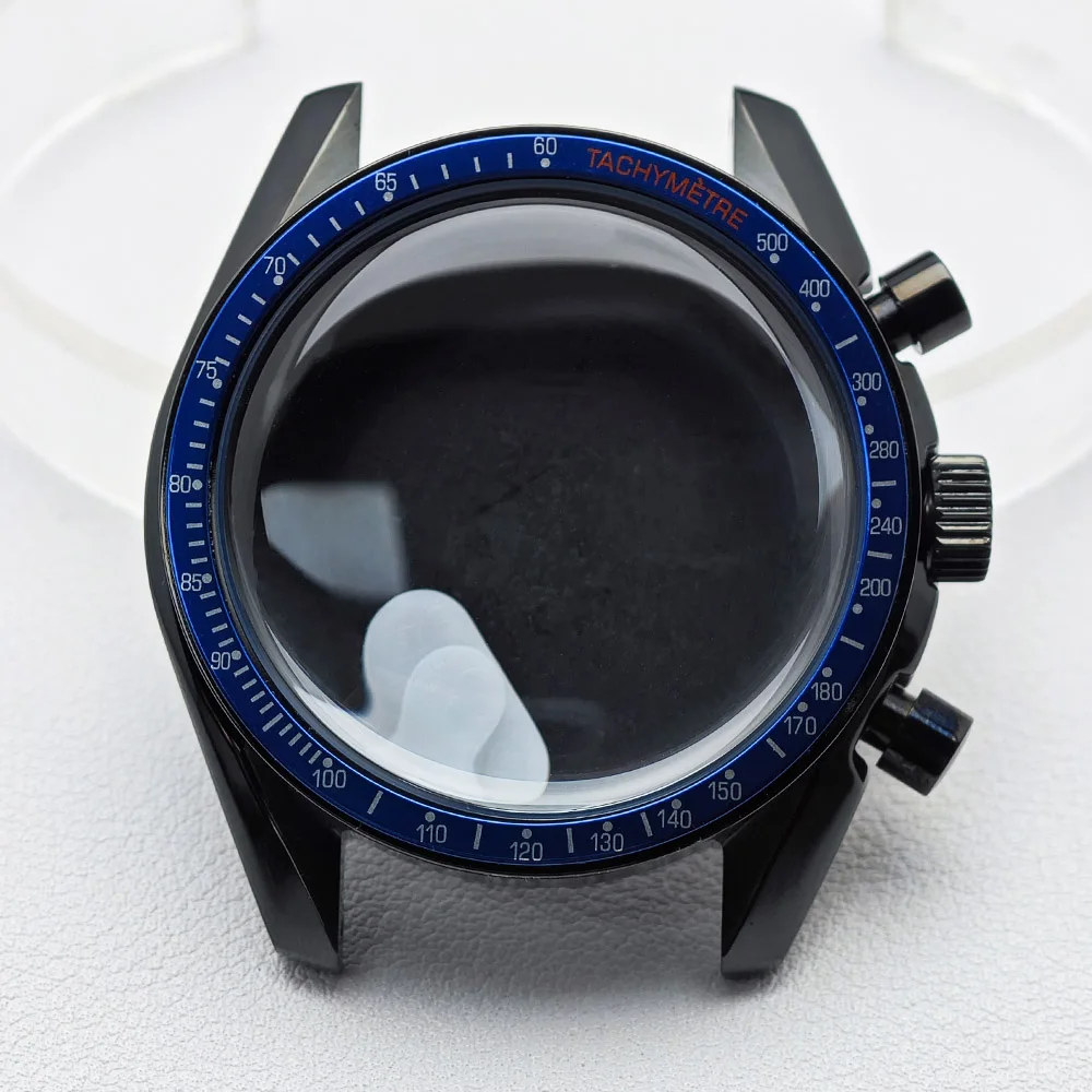 Men's 39.7mm Metal Watch Case with VK63 Movement and 20mm Strap Compatibility, Includes Watch Box