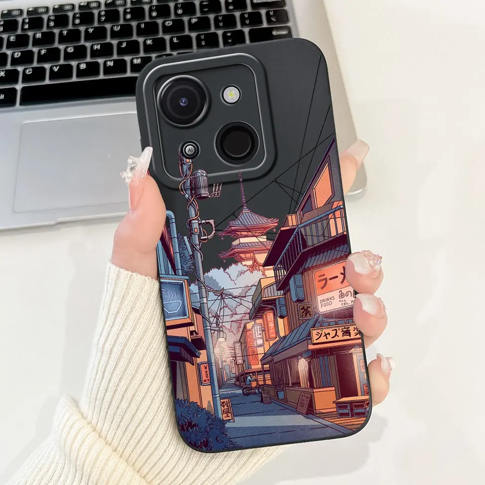 Cute Cat & Floral Silicone Phone Case - Stylish Protective Bumper