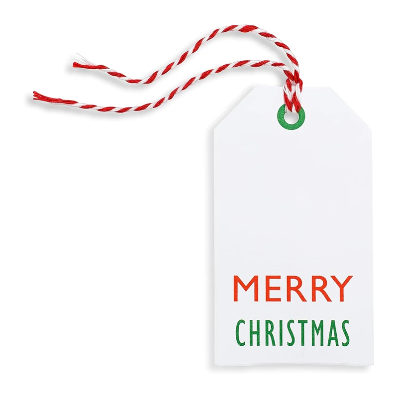 

Christmas White Kraft paper 24 pieces - Red/white Baker twine