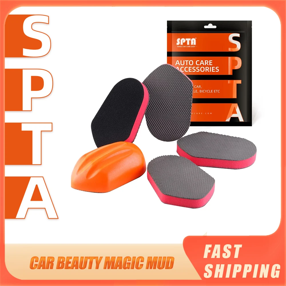 

SPTA Clay Block Clay Bar Pad Clay Pads Synthetic Clay for Car Detailing Speed Clay Bar Sponge for Waxing ​Auto Detailing Tool