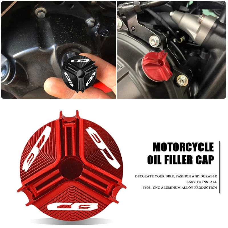 

Engine Oil Filter Cup Plug Cover For Honda CB 1000R CB1000RR 300F CB500F CB500X CB600F CB650F 900F CB1100 HORNET CB650R CBR650R