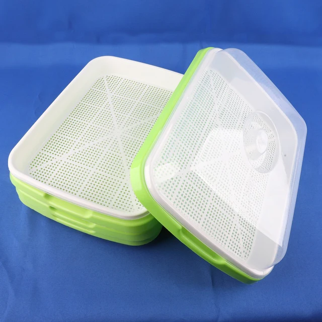 2Db/Tétel Magvak Óvodai Edények Hidroponikus Babcsírainak Termesztése Tányér Zöldségfélék Segítetlen Palánta -Emelési Medence Hajtásokhoz - Image 2