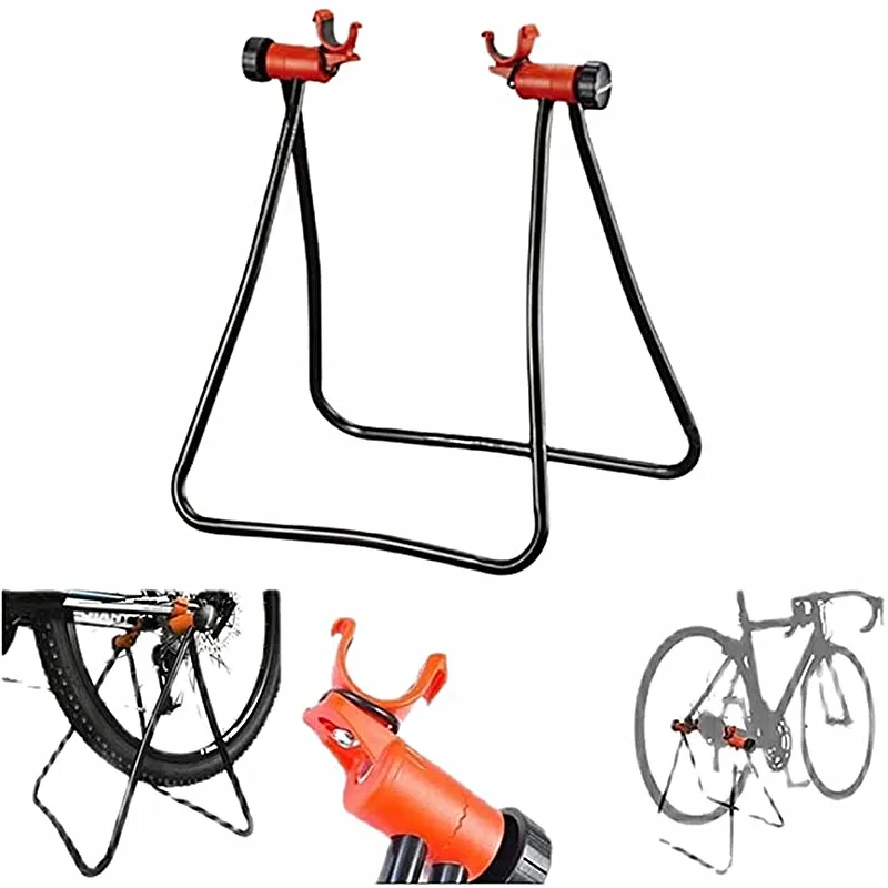 Mountain Road Bike Triangle Vertical Foldable Stand Bike Accessories Support For Adjusting Cleaning Repairing Bicycle Stand