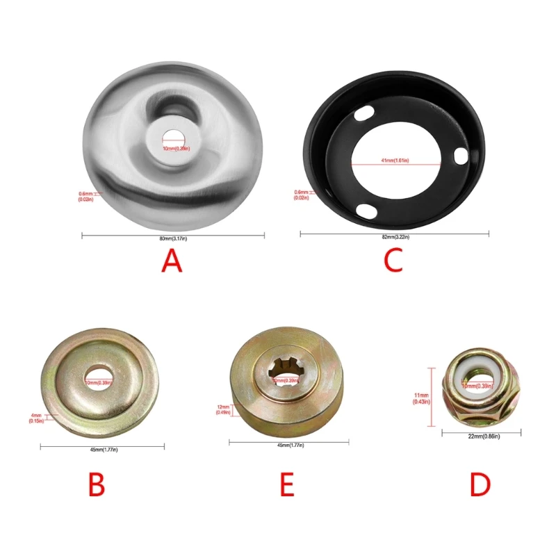 Gasoline Lawn Mower Brush Cutter Working Head Accessories Pressure Plate Anti-thread Nut Protective Cover grass trimmer head brush cutter accessories mower accessories