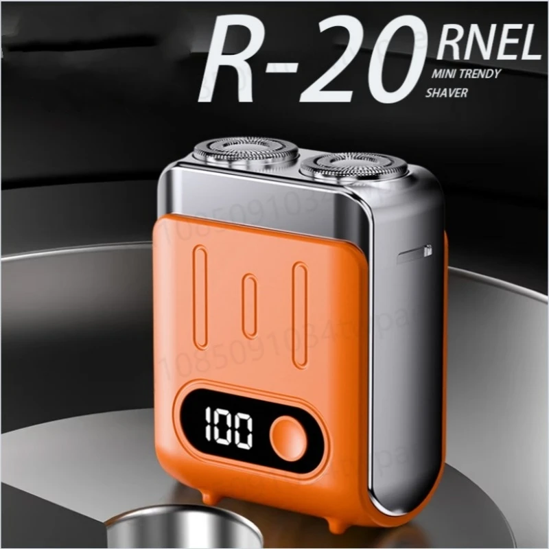 Electric Shaver Hair Trimmer Electric Razor Rotary Shaver Cordless Shaver Electric Smart Shaver Household Car Shaver Digital Display Mini Dual Blade Rechargeable Powerful Men's Gift