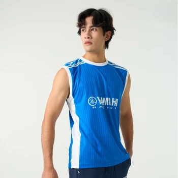 YAMAHA Summer New Royal Blue Sports Tank Top Men's Loose Large Breathable Sleeveless MXGP Competition Training Clothingv Top 1