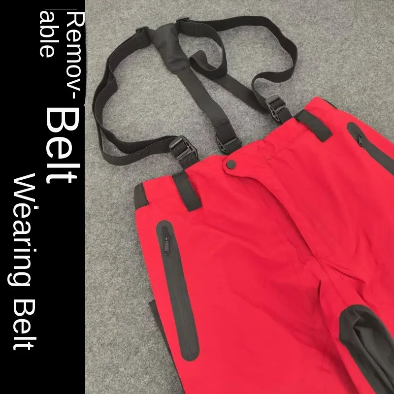 New Rainstorm-proof Fishing Pants for Men Rock Fishing Warm Quick-drying Thin Waterproof Pants Mens Suspenders Overalls
