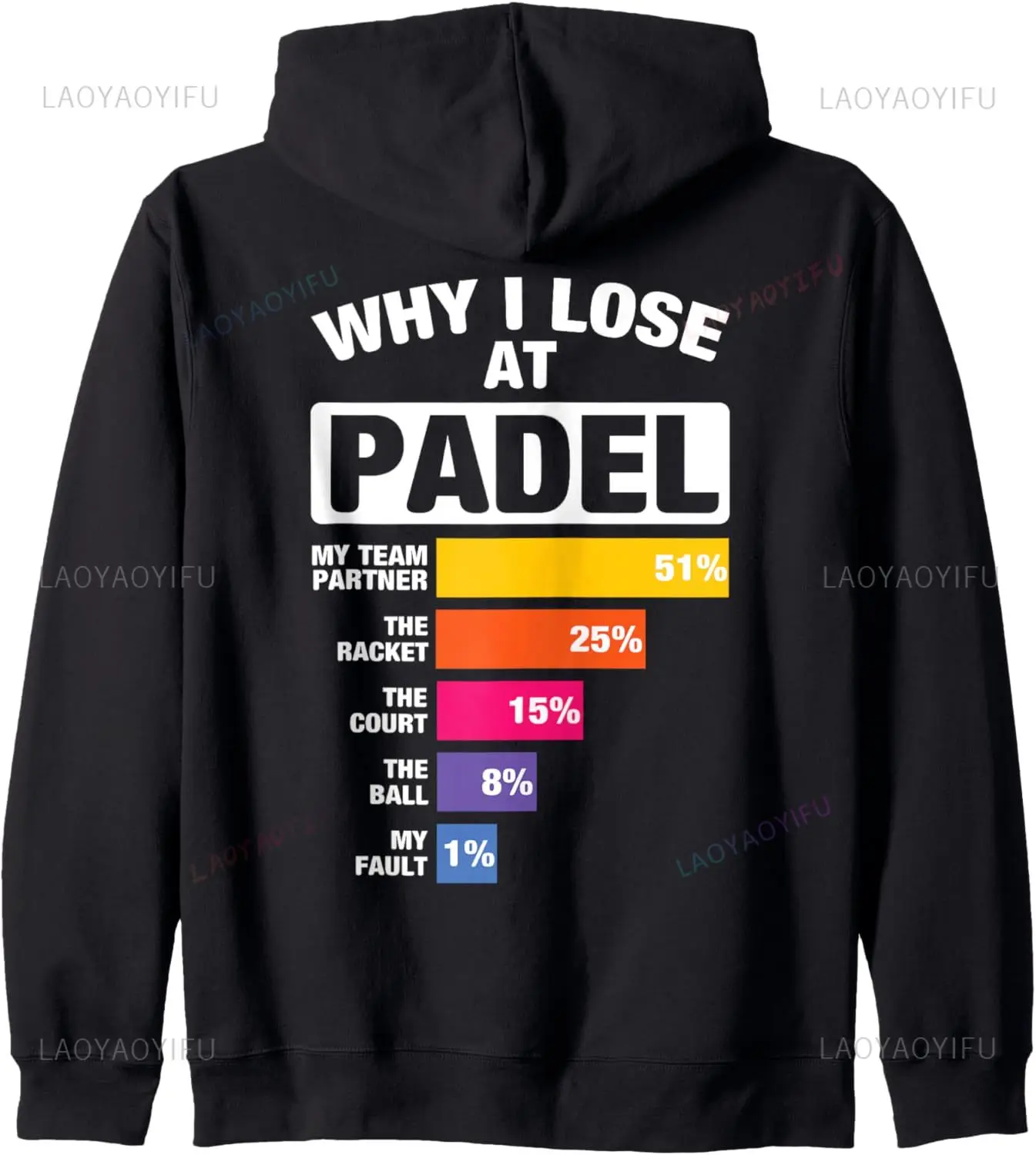 Why I Lost At Padel Sport Tennis Funny Padel Zip Hoodie Print on Demand Hoodies Women Mens Sweatshirt Funny Tops