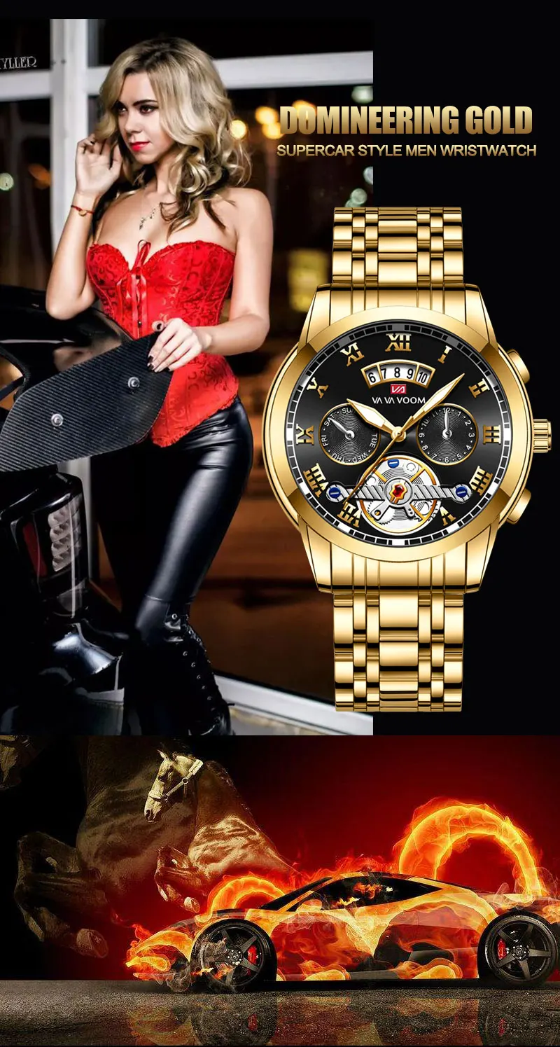 Brand Men Watch Original Pilot Series Simulation Tourbillon 41mm Stainless Steel Quartz Movement Casual Sports Watch_voghion.com