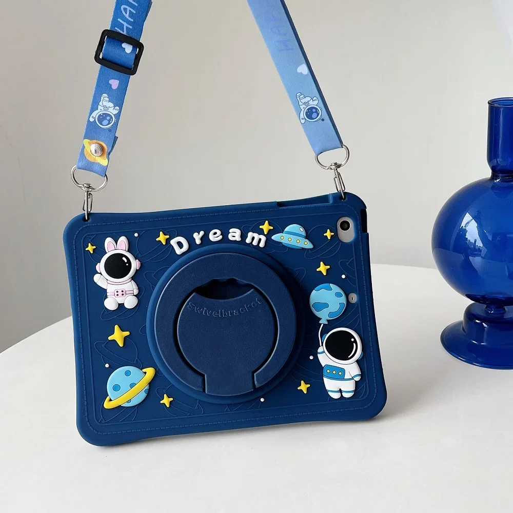 360 Custodia Rotante Per Ipad 10.2 9Th Gen 10Th Gen 10.9 Custodia Morbida In Silicone Per Bambini Per Ipad 5Th 6Th Gen 9.7 Air4 5 Pro11 Mini Funda