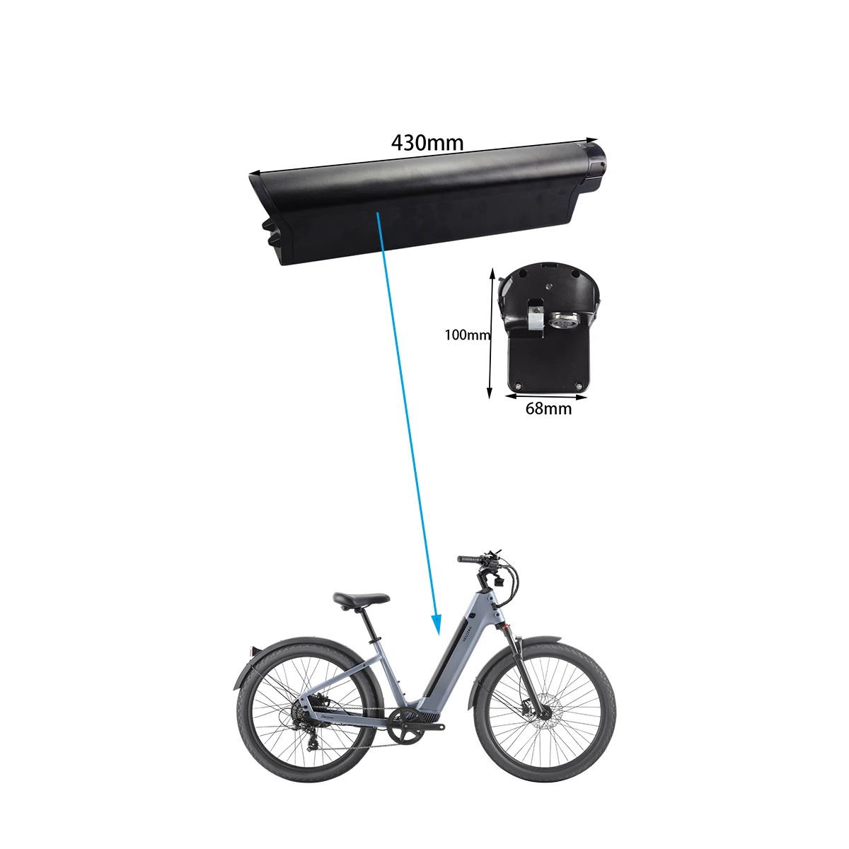 Velotric 48V 21700 Integrated Battery 14.4Ah 15Ah Velotric Nomad 1 Discover 1 Ebikes Commuter E-Bike Akku Replacement