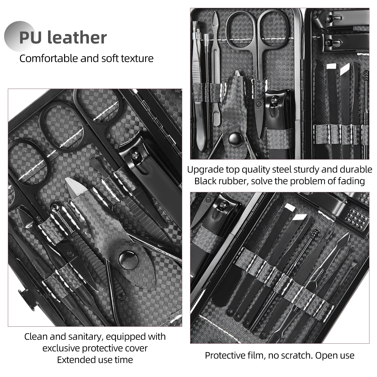 9/19/30pcs Manicure Set Stainless Steel Nail Clipper Set Multi-functional Nail Cutter Fingernail Clippers Eyebrow Scissor Kit 2