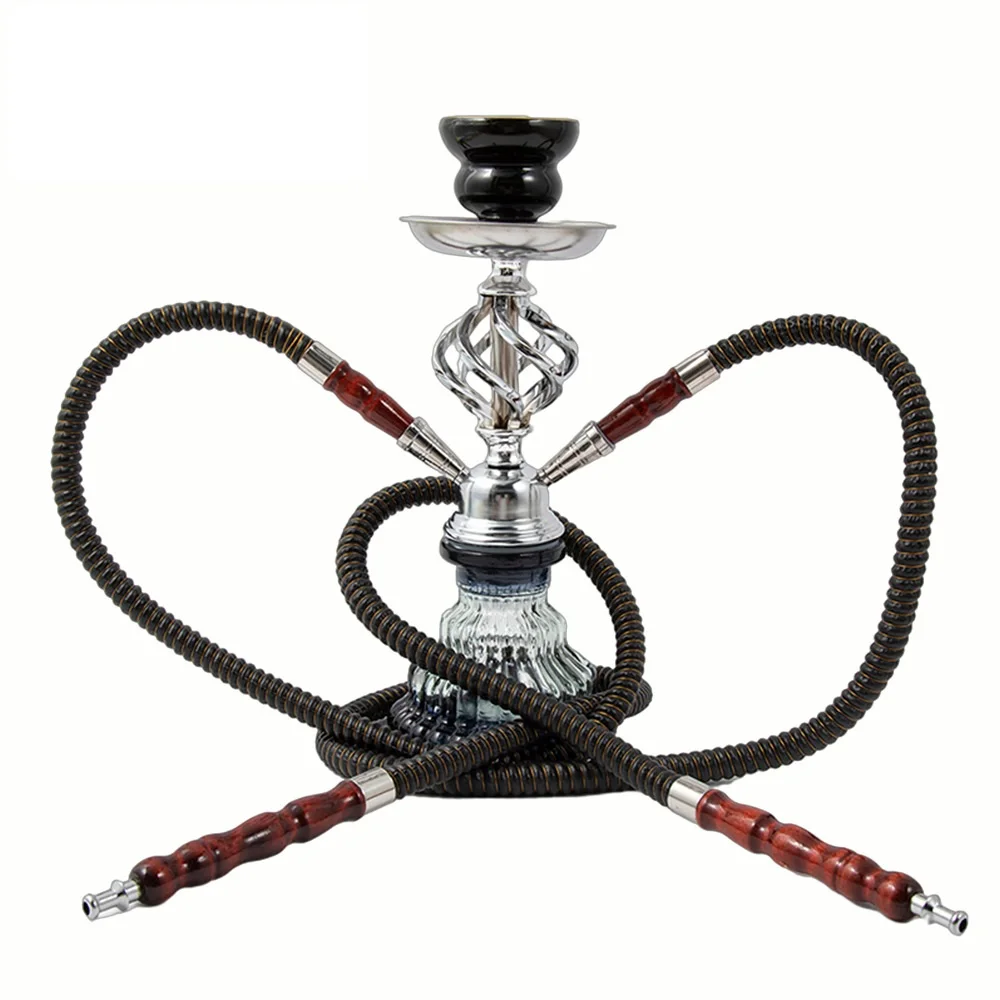 Glass Complete Shisha Hookah Set with Ceramic Bowl Tongs Hookah Hose Shisha Nargile Sheesha Narguile Chicha Water Pipe