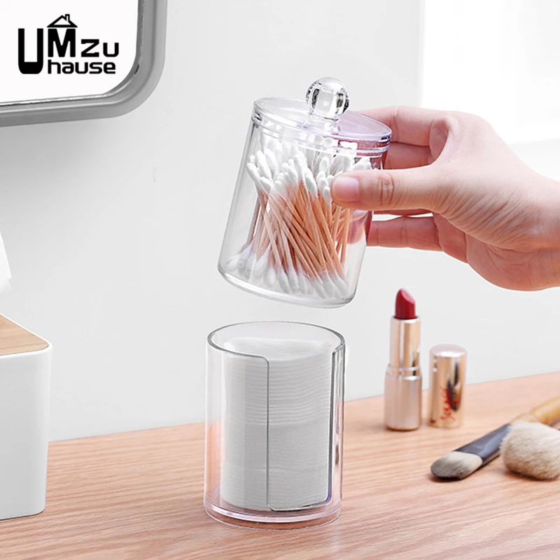 Clear Bedroom With Lid Universal Easy Clean Home Travel Bathroom Countertop  Organizer Makeup Plastic Cotton Swab Case Q Tip Box - AliExpress