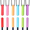 1 Pack Sensory Chewable Necklace Brick Chewy Kids Silicone Bite Pencil Tip Teeth Toy, Silicone Teeth for Autistic Kids 6