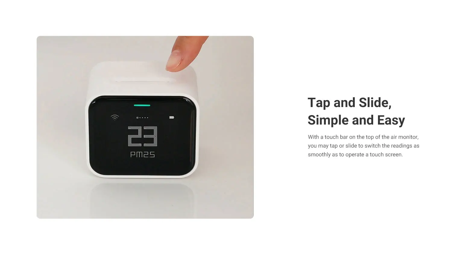 Air Detector Lite CO2 PM2.5 PM10 Temperature Humidity Monitor Touch Screen Work