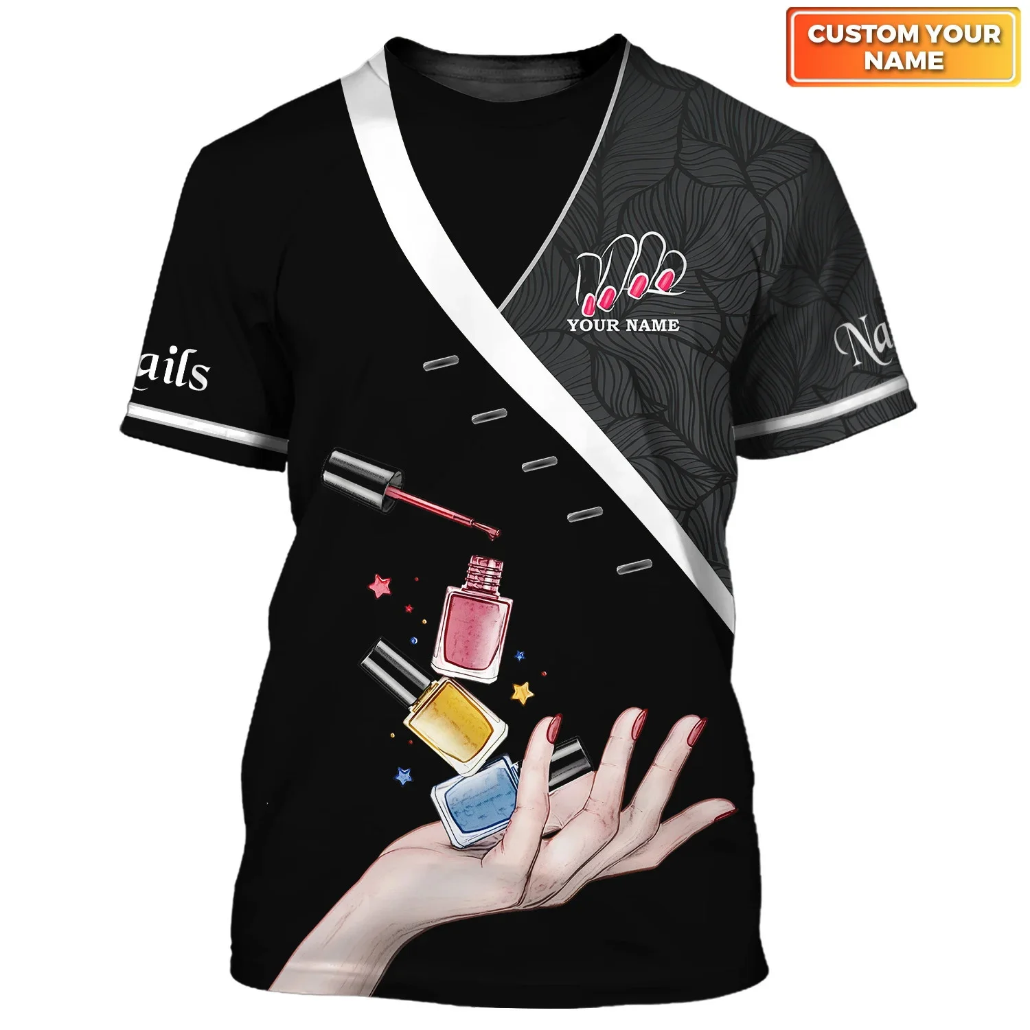 PLstar Cosmos Neueste Sommer Herren T-Shirt Nagelkünstler personalisierte 3D gedruckt Unisex Casual T-Shirt Geschenk für Manikürist DW167 – Detail 28