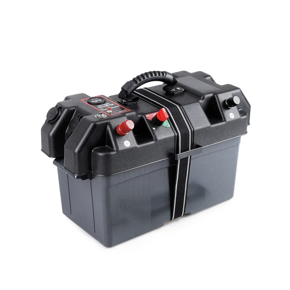 Trolling Motor Power Center Station Boat Camper Rv Battery Box Usb 12V Porta Caricabatterie Plastic Fit Group Batterie Di Dimensioni 24 E 27