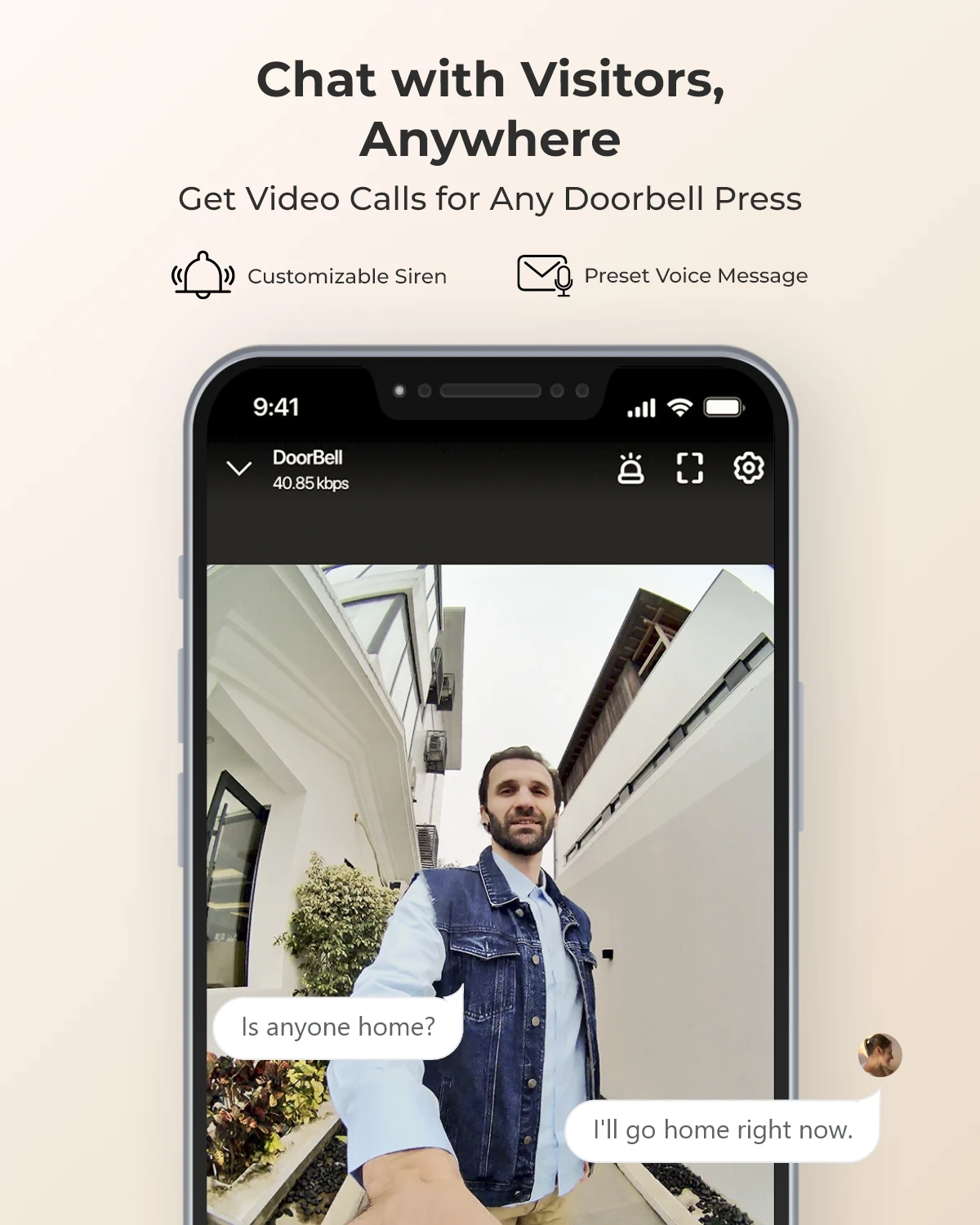 Smart Video Doorbell 2K+ PoE Wired Video Intercom Human Detection 2-Way Audio Support Alexa Google