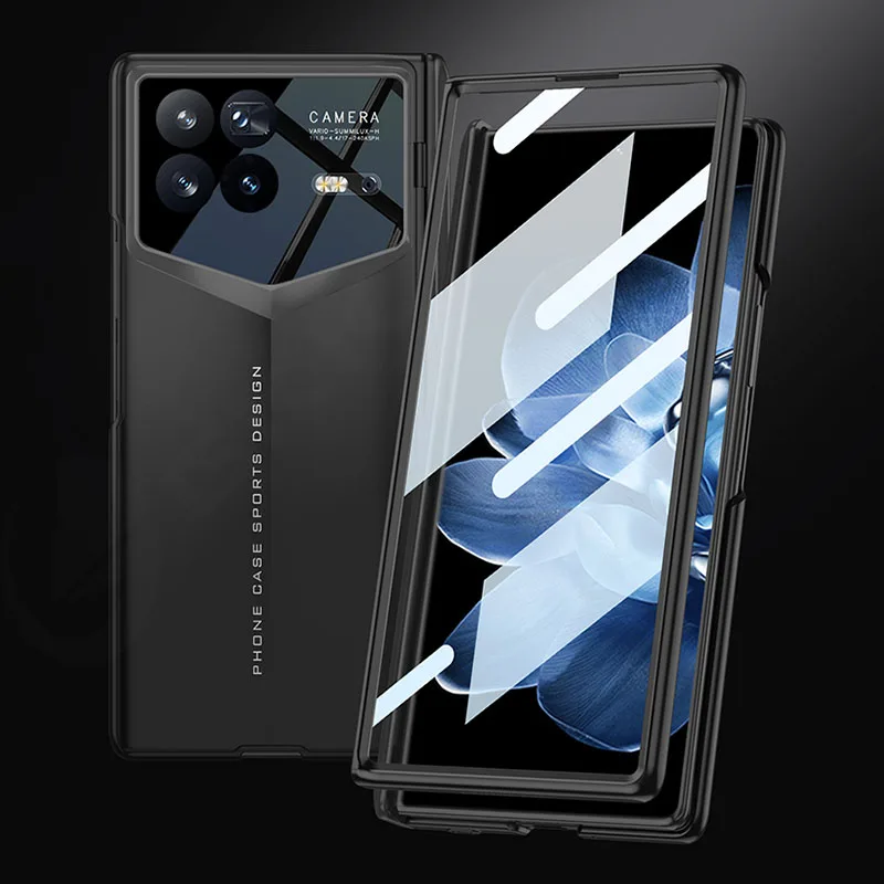 Magnetic Stand Hinge Outer Glass Case For Xiaomi Mix Fold 4 Luxury Plating All-i