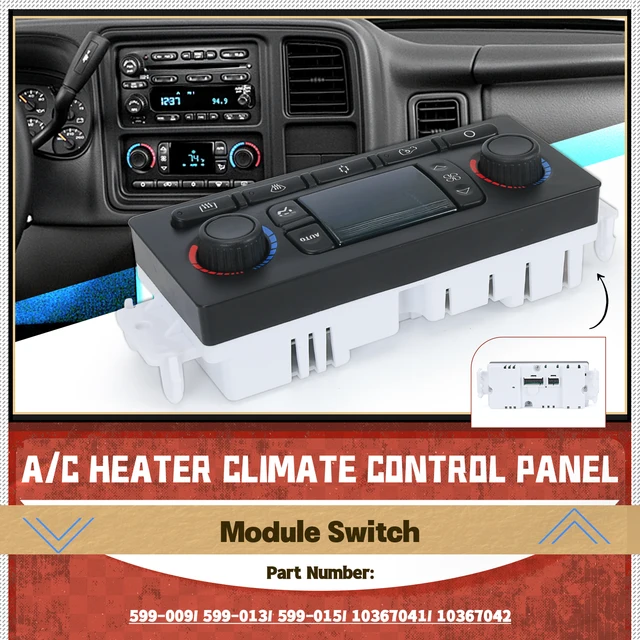 Front A/C Heater Control Switch Module #15107730 | Fits Chevy Silverado, Tahoe, Suburban, GMC Sierra, Yukon, Cadillac Escalade 2003-2004