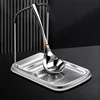 304 Stainless Steel Desktop Pot Lid Storage Bracket Foldable Kitchen Storage Rack Multi-functional Pot Shovel Rack Storage Rack 1