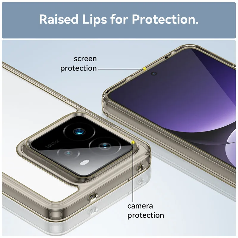Enhanced Protective Case Cover - TPU Border & Acrylic Backplane Bumper