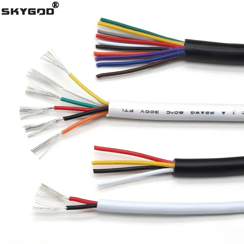 10M UL2464 ทองแดงลวด 30 28 26 24 22 20 18 16 14AWG PVC Channel Sheath 2 3 4 5 6 7 8 9 10 แกนฉนวนกันความร้อนสัญญาณสายควบคุม 1