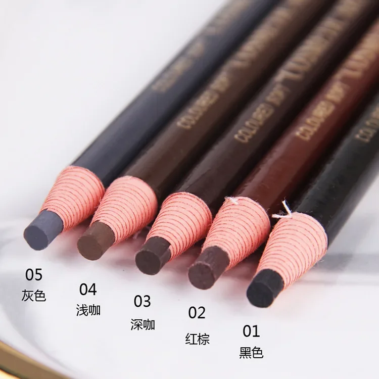 

1PC Long Lasting Eyebrow Pencil Black Brown Gray Waterproof Natural Pull Eye Brow Enhancers Pen for Eyes Cosmetics Makeup Tools