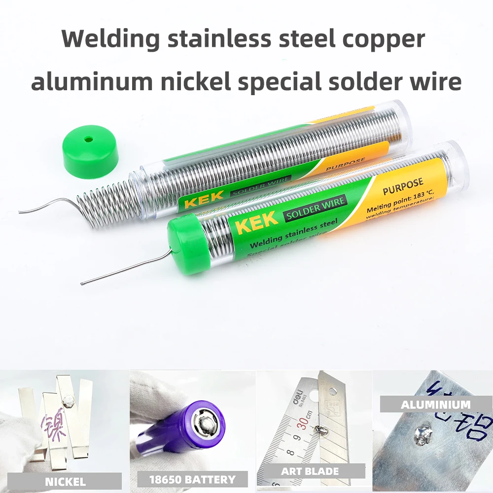 1.0mm Special Solder Wire Welding Stainless Steel Aluminum Sheet Nickel Sheet Copper and Other Alloy Welding Tools Solder Wire