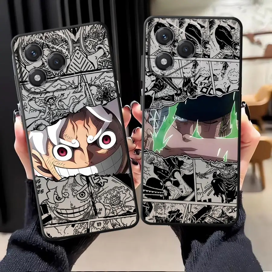 Ones Pieces Luffys Anime Black Phone Cover Case