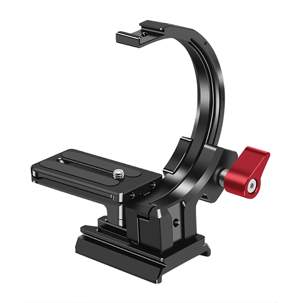 

Camera Lens Support Bracket Semi-circular Ring Horizontal Vertical Shooting Universal for Sony Canon Nikon Fuji SLR Video Holder