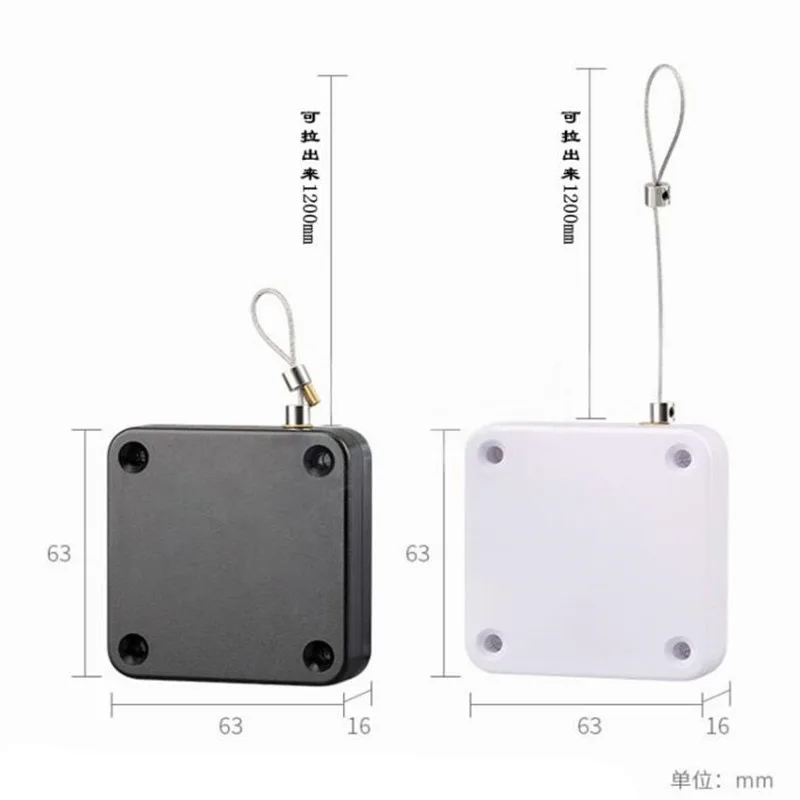 Automatic Door Closer Door Puller Wire Rope Retractable Anti-theft Punch-free Recovery Coil Anti-theft Cable Box Bracket Closure door closer