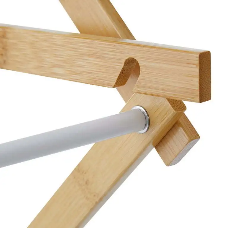 Space-Saving Collapsible Bamboo Laundry Drying Rack,7 levels Clothes Drying Rack 3