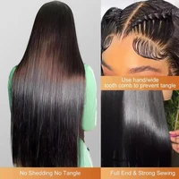 Perruques de cheveux humains lisses de 40 pouces, type Hunan, avec dentelle frontale transparente HD sans colle 13x4 13x6 et dentelle frontale 5x5 4