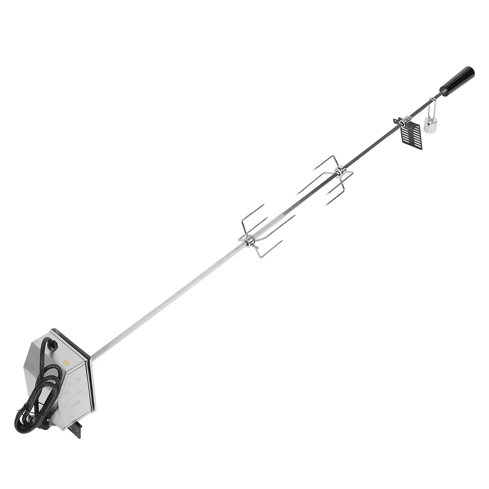Electric Grill Kit Multifunctional Universal Grill Rotisserie Kit 52.4 Inch 304 Stainless Steel 33lb Load Capacity for Camping 4