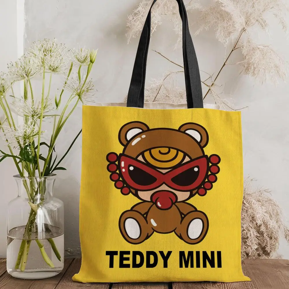 Japan Luxury H-Hysteric M-Mini Aufbewahrungstaschen, doppelseitig bedruckte Canvas-Tragetasche, modische Damen-Umhängetasche mit großem Fassungsvermögen – Detail 23