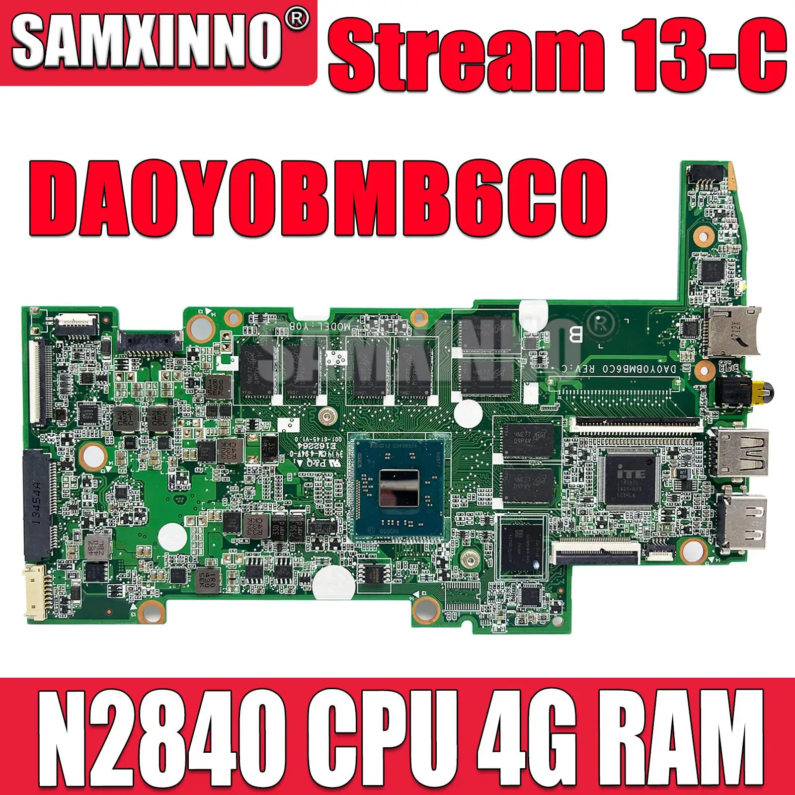 Материнская плата для ноутбука HP Stream 13-C с процессором N2840 4 Гб ОЗУ 32 ГБ/64 ГБ SSD материнская плата 792785-501 792785-001 DA0Y0BMB6C0