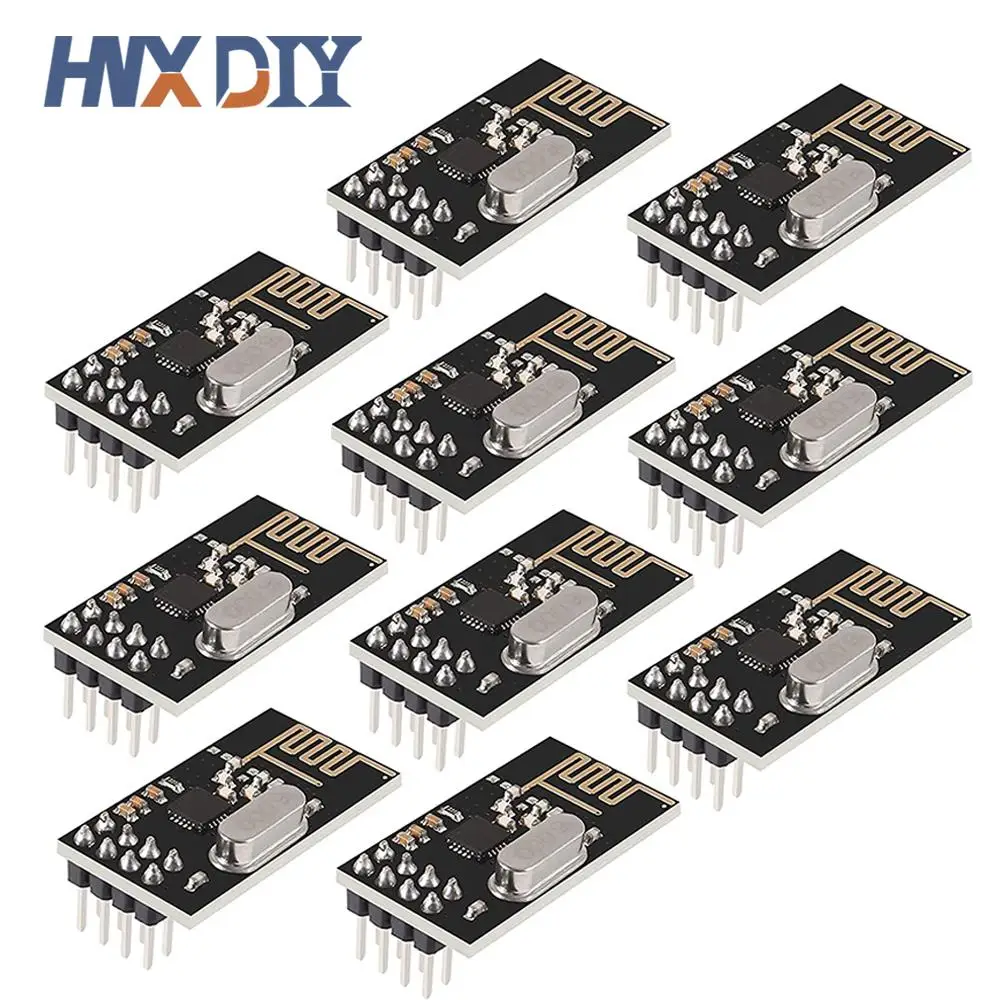 무선 데이터 전송 RF 트랜시버 모듈 보드, Arduino DIY용, NRF24L01, 2.4GHz, 2Mbit/s, 1.9-3.6V, 1-10PCs